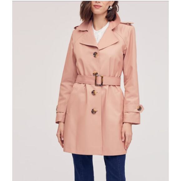 Sam Elderman Single Breasted Trench Coat Size Large New with Tags - Picture 4 of 8